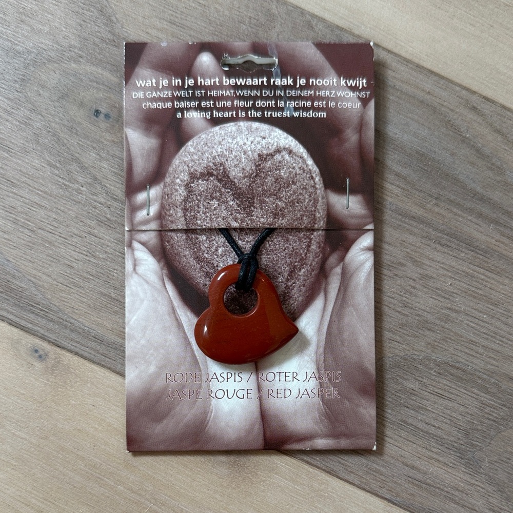 Red Heart Jasper Pendant Necklace